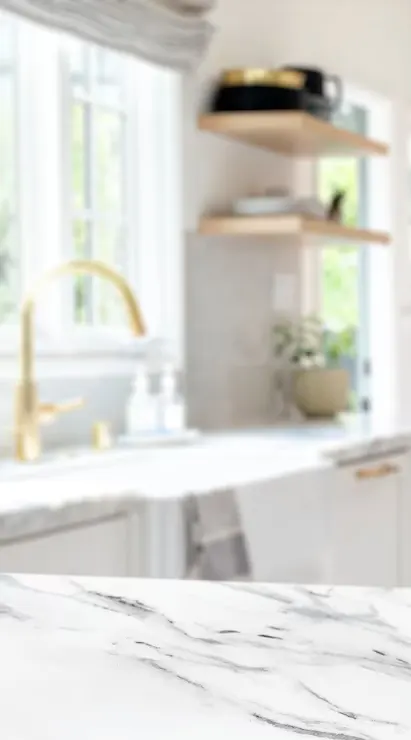kitchen with white countertop